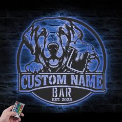 customized golden labrador retriever thirsty