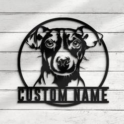 Custom Jack Russell Terrier Metal Wall Art LED Light