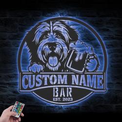 customized polish lowland sheepdog bar decor met