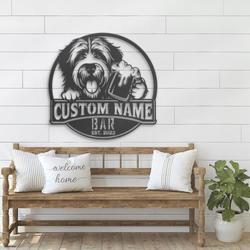customized polish lowland sheepdog pub wall deco