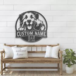 customized pyrenean shepherd beer art