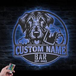 customized scottish deerhound beer pub decor metal wall ar