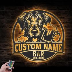 customized scottish deerhound pub wall decor metal wall ar