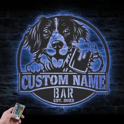customized small munsterlander pub wall decor metal wall