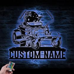 distressed australia flag lawn mower driver custom metal wall art 2