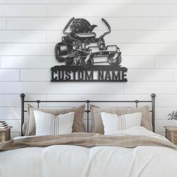 distressed australia flag lawn mower driver custom metal wall art 6