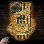dont tread on me distressed flag custom metal wall art led light 1