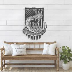 dont tread on me distressed flag custom metal wall art led light 4