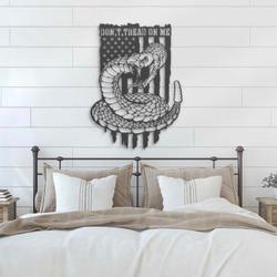 dont tread on me distressed flag custom metal wall art led light 6
