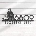 eagle house number custom metal address sign bald eagle home number 1