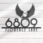 eagle house number custom metal address sign bald home number 1
