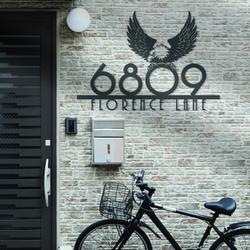 eagle house number custom metal address sign bald home number 2