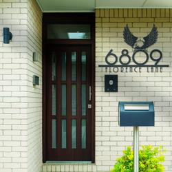eagle house number custom metal address sign bald home number 3
