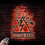 electrical lineman custom metal wall art led light engineer name sign 1