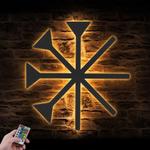 ezidi symbol custom metal wall art led light ezidi religion sign 1