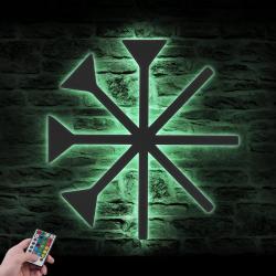 ezidi symbol custom metal wall art led light ezidi religion sign 2