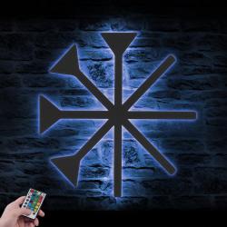 ezidi symbol custom metal wall art led light ezidi religion sign 5