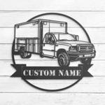 fast food truck custom metal wall art led light mobile food name sign 1