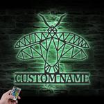 firefly geometric custom metal wall art led light firefly sign name 1