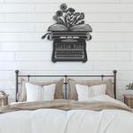 flower book writer custom metal wall art led light future author name sign 1