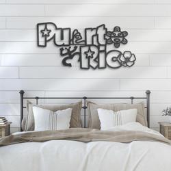 Frog Coqui Puerto Rico Taino Symbol Custom Metal Wall Art LED Light