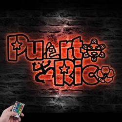 frog coqui puerto rico taino symbol custom metal wall art led light 5