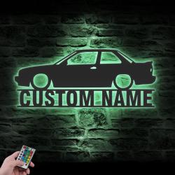 garage custom metal wall art led light classic muscle car name sign 4
