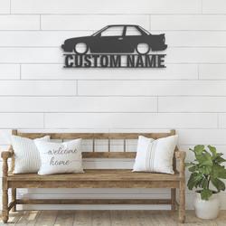 garage custom metal wall art led light classic muscle car name sign 5
