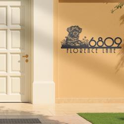 glen of imaal terrier house number custom metal address sign dog home number 2