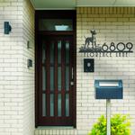 greyhound house number custom metal address sign dog home number 1