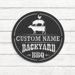 grill custom metal wall art led light backyard bbq name sign 1