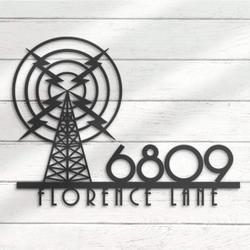 ham radio house number custom metal address sign amateur radio home number 3