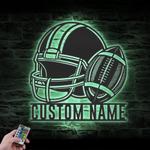 helmet american football custom metal wall art led light player name sign 1