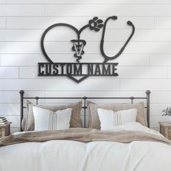 hospital animal clinic custom metal wall art led light vet care name sign 3