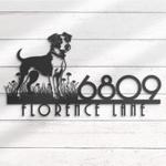 jack russell house number custom metal address sign dog home number 1
