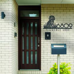 king charles spaniel house number custom metal address sign dog home number 2