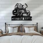 lawn mower driver custom metal wall art led light zero turn lawn mower name sign 1