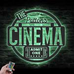 movie lounge custom metal wall art led light cinema theater name sign 1