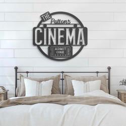 movie lounge custom metal wall art led light cinema theater name sign 3