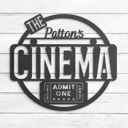 movie lounge custom metal wall art led light cinema theater name sign 4