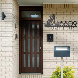 norfolk terrier house number custom metal address sign dog home number 2
