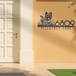 norwich terrier house number custom metal address sign dog home number 1