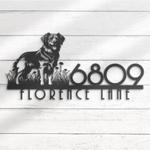 nova scotia duck tolling retriever house number custom metal address sign 1