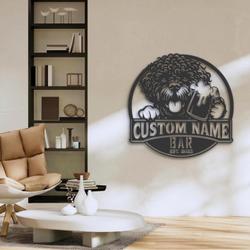 personalized funny spanish water thirsty beer pub metal w