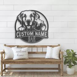 personalized golden labrador retriever beer