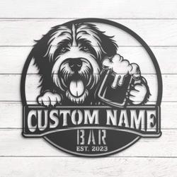 personalized polish lowland sheepdog beer sign m