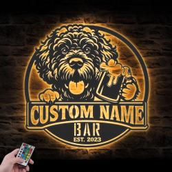 personalized portuguese water thirsty beer pub metal wall art