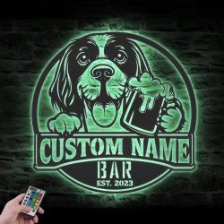 personalized saint usuge spaniel bar decor metal wall a