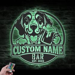 personalized serbian tricolour hound beer sign m