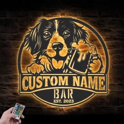 personalized small munsterlander thirsty beer pub metal